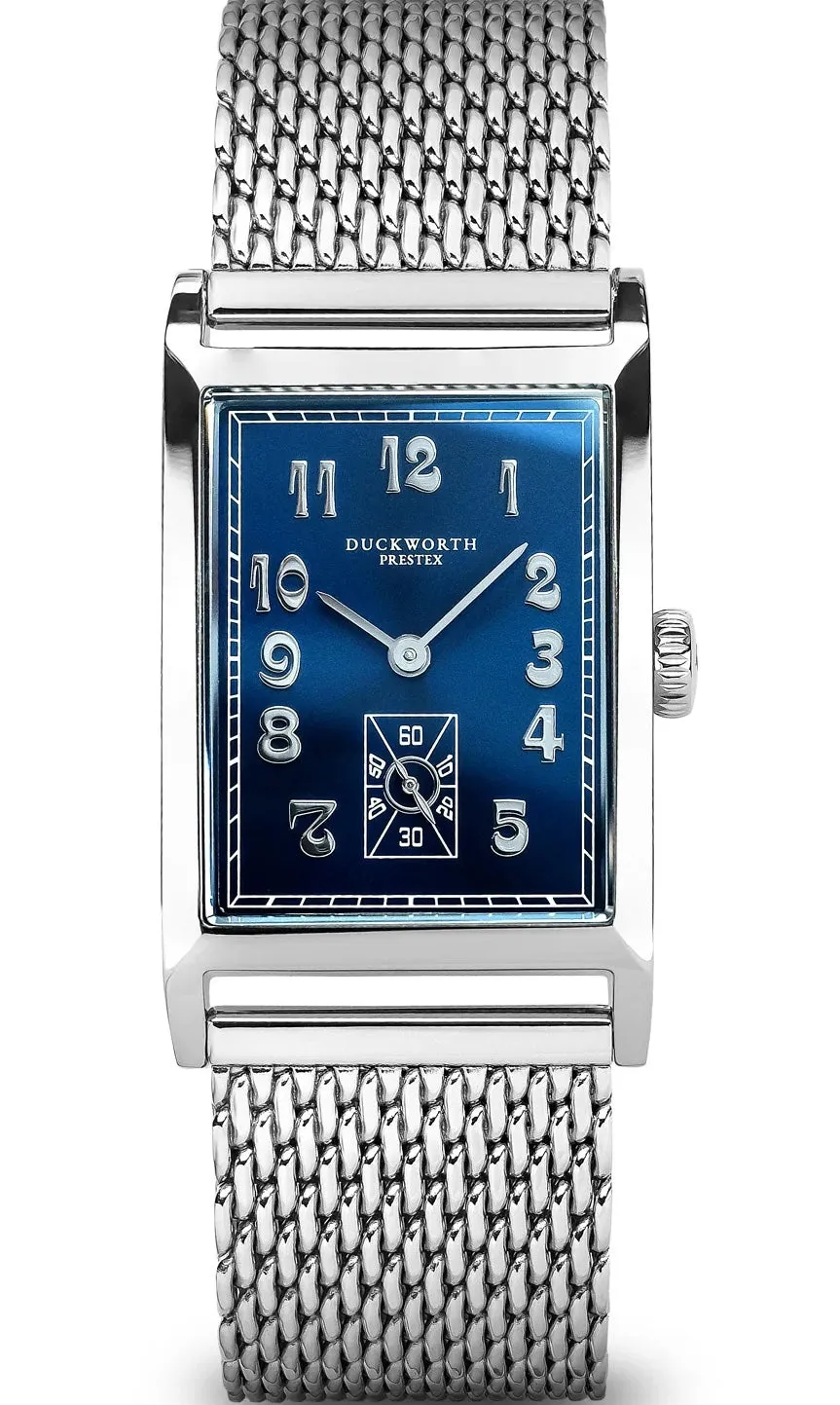 Duckworth Prestex Uhren Duckworth Prestex Centenary Blau Mesh Armbanduhr