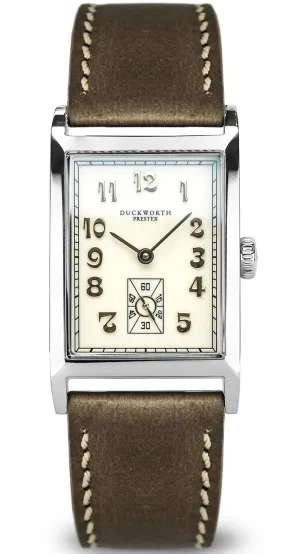 Duckworth Prestex Uhren Duckworth Prestex Centenary Cream Braun Lederuhr
