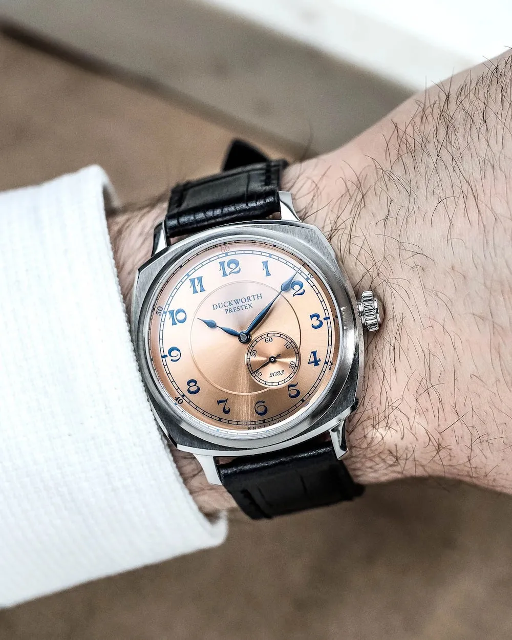 Duckworth Prestex Uhren Duckworth Prestex Coronation 2023 Limited Edition Uhr in Lachsrosa