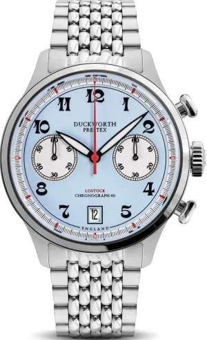 Duckworth Prestex Uhren Duckworth Prestex Lostock Blau 40mm Quarz Chronograph Armbanduhr
