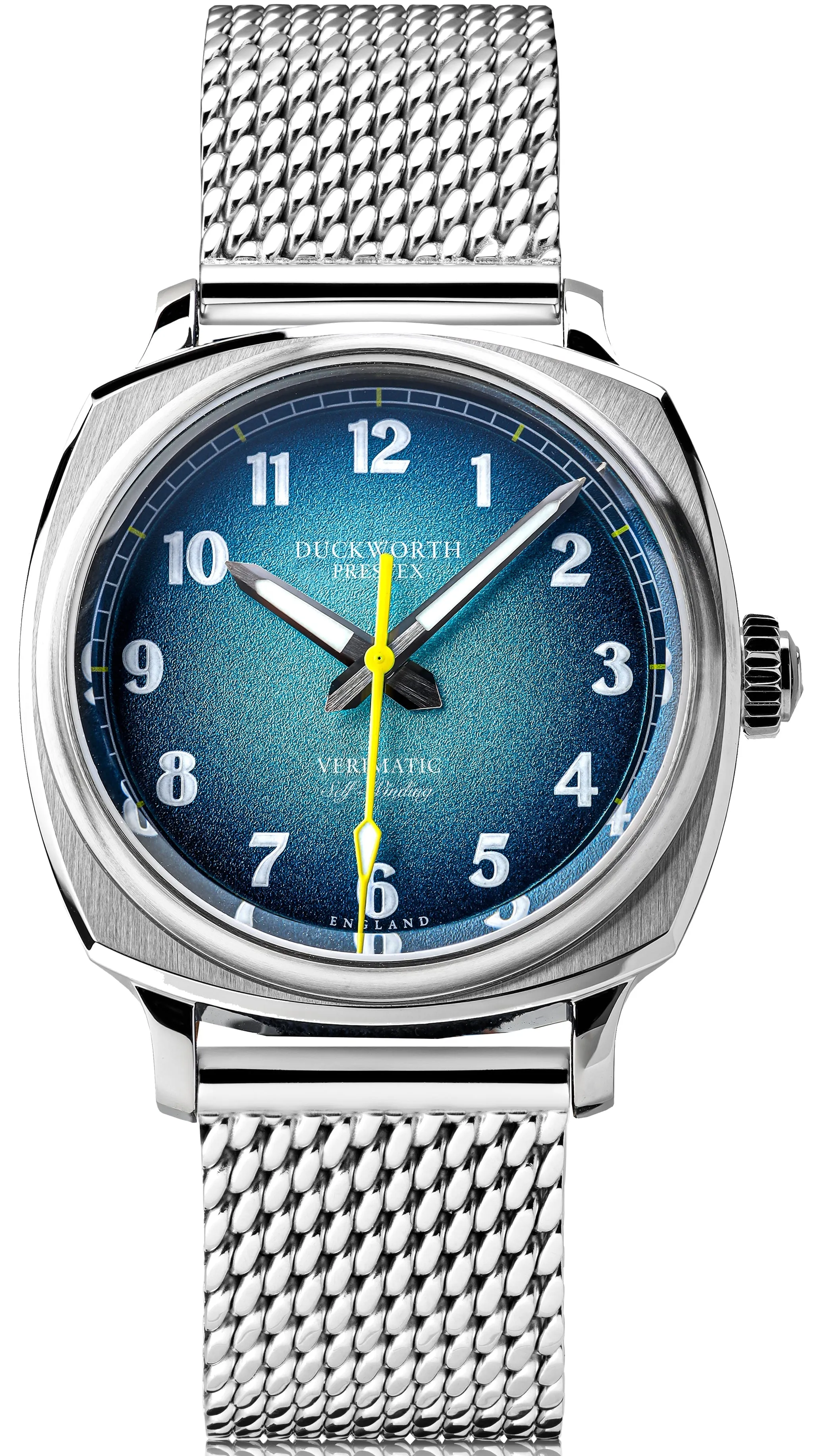 Duckworth Prestex Uhren Duckworth Prestex Verimatic Blauer Rauch Mesh-Armbanduhr