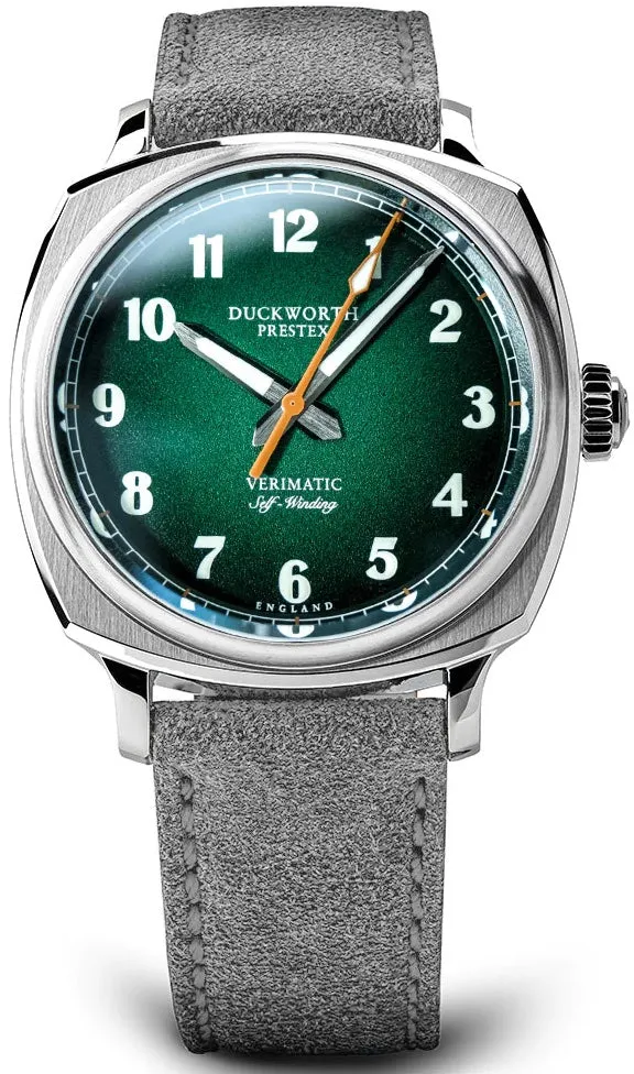 Duckworth Prestex Uhren Duckworth Prestex Verimatic Grün Rauchgrau Wildleder Armbanduhr