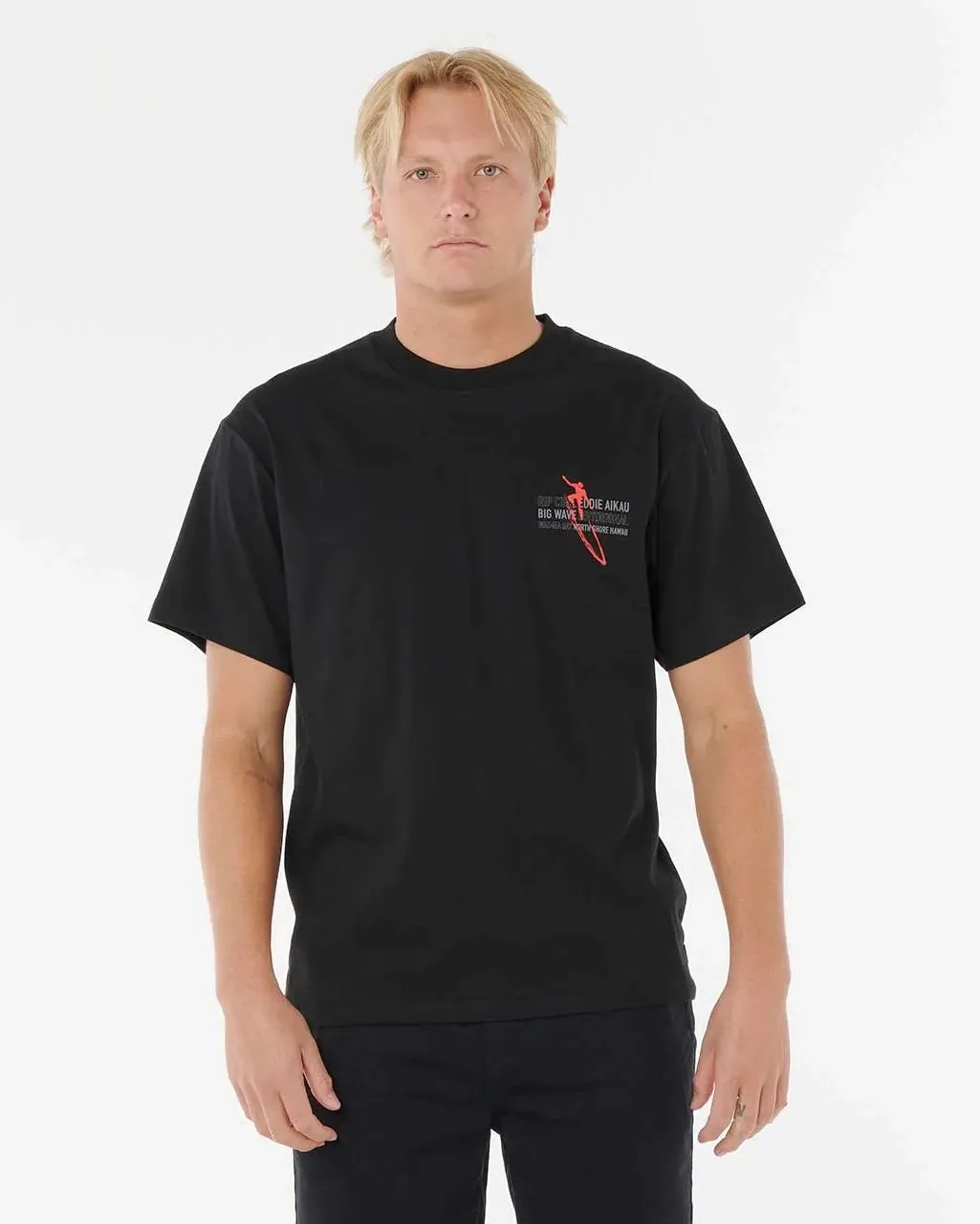 Eddie Would Go Retro T-Shirt in Schwarz