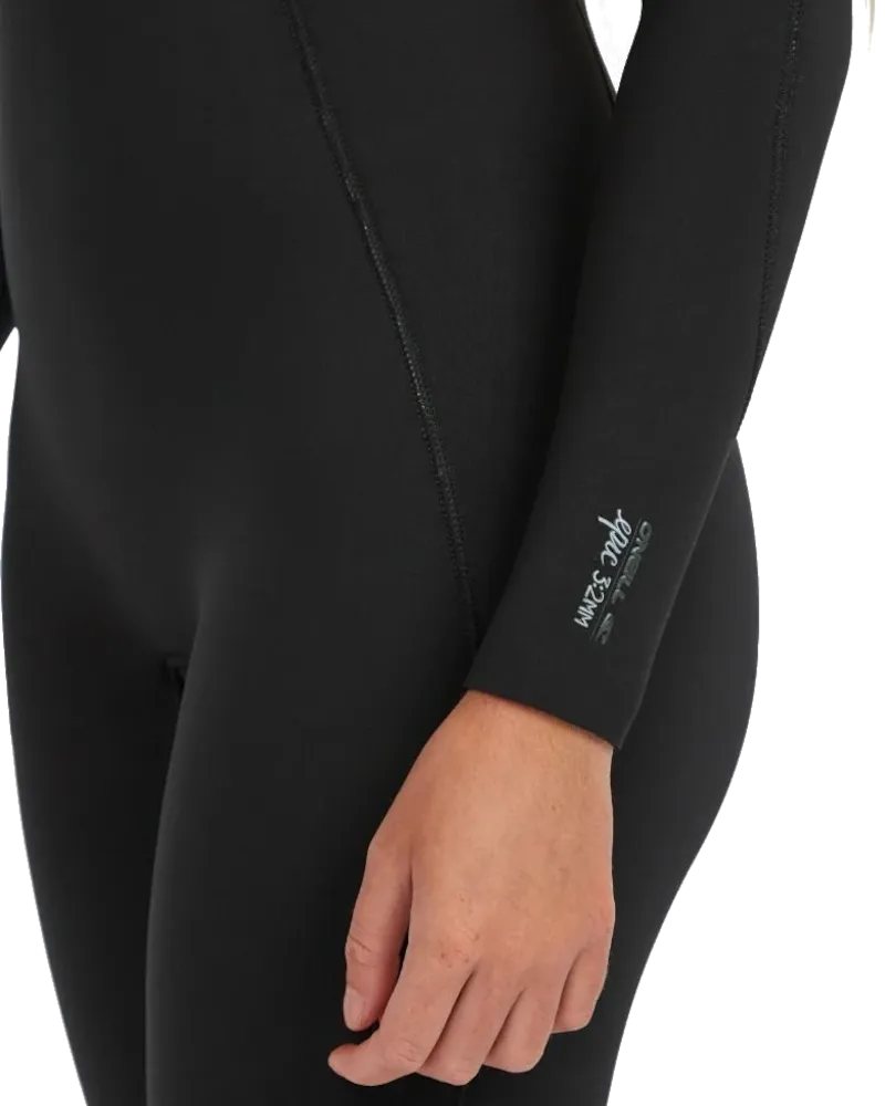 Epic 3/2mm Brustreißverschluss-Neoprenanzug in Schwarz & Schwarz