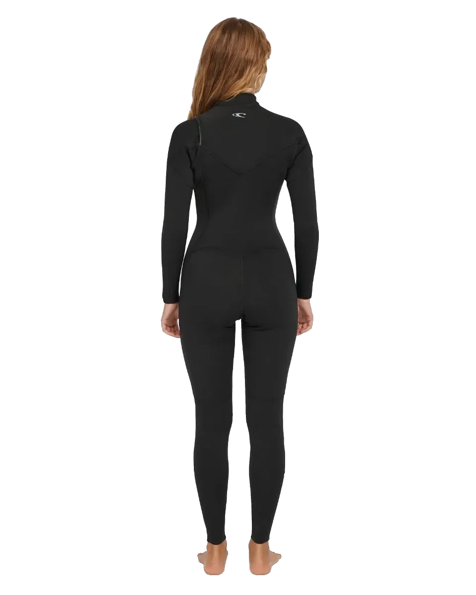 Epic 3/2mm Brustreißverschluss-Neoprenanzug in Schwarz & Schwarz