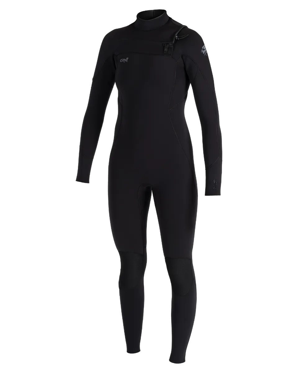 Epic 3/2mm Brustreißverschluss-Neoprenanzug in Schwarz & Schwarz