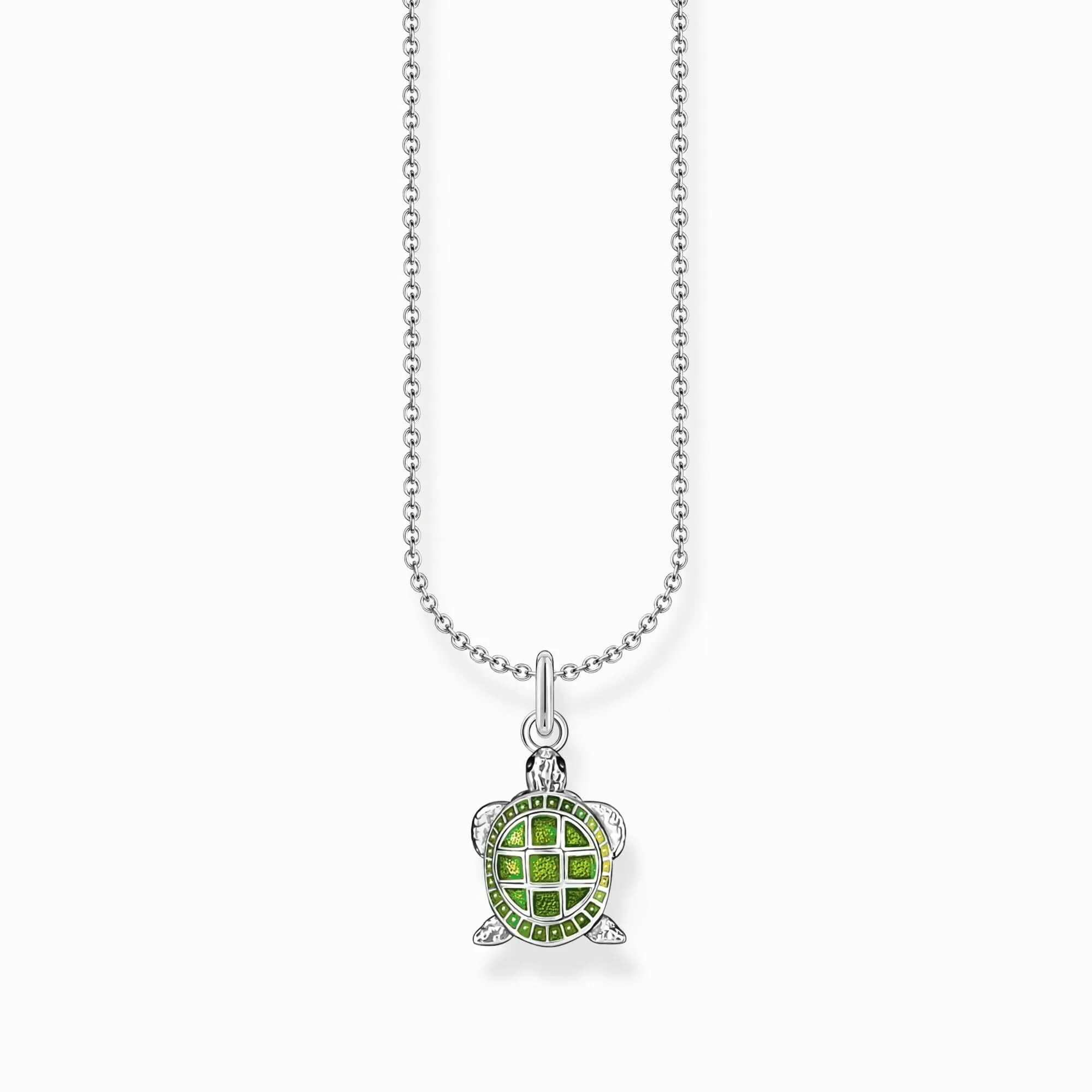 Essentials Sterling Silber Grün Emaille Schildkröte Halskette KE2216-007-6-L45V Thomas Sabo Halsketten