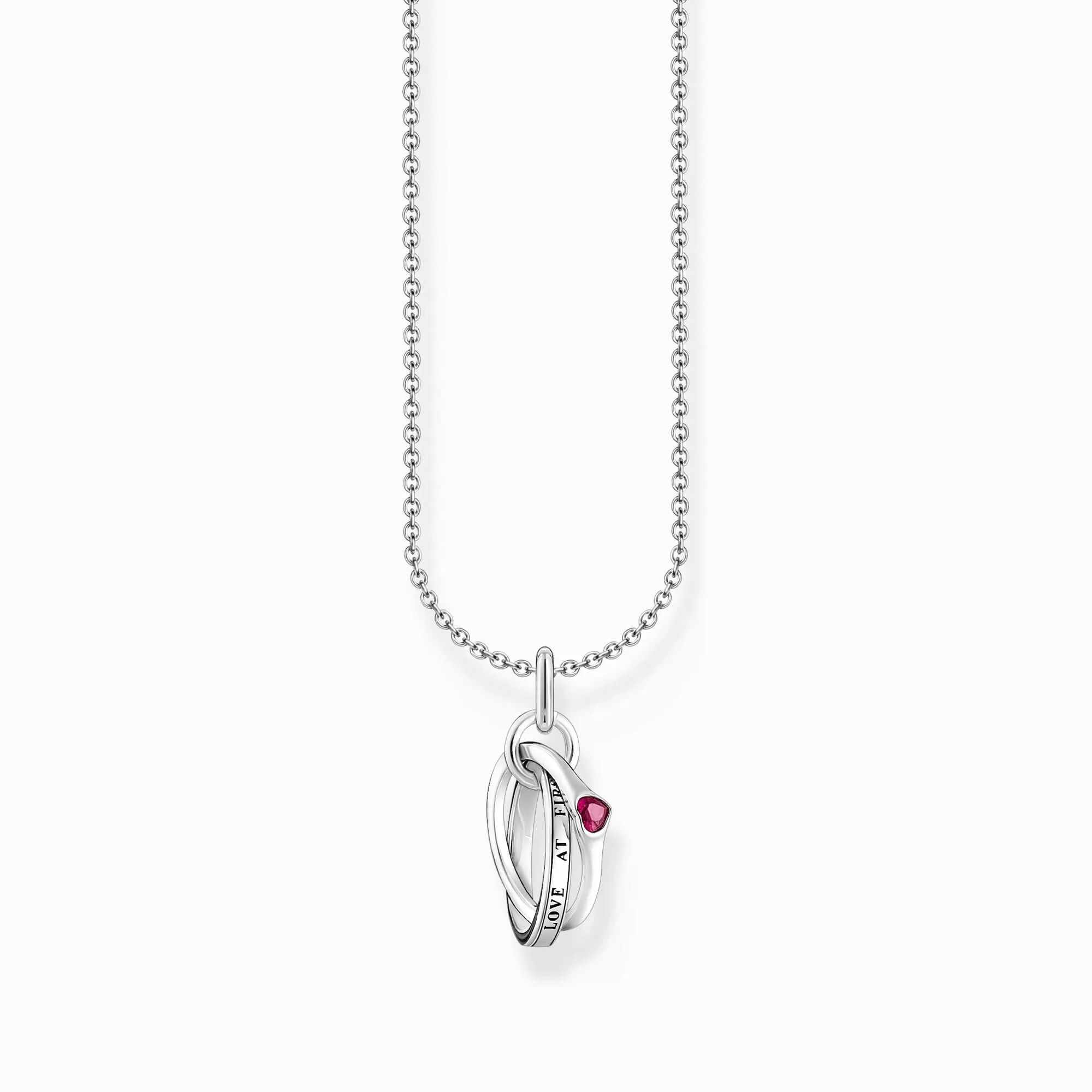 Essentials Sterling Silber Rot Together Ring Halskette KE2231-639-10-L45V Thomas Sabo Halsketten