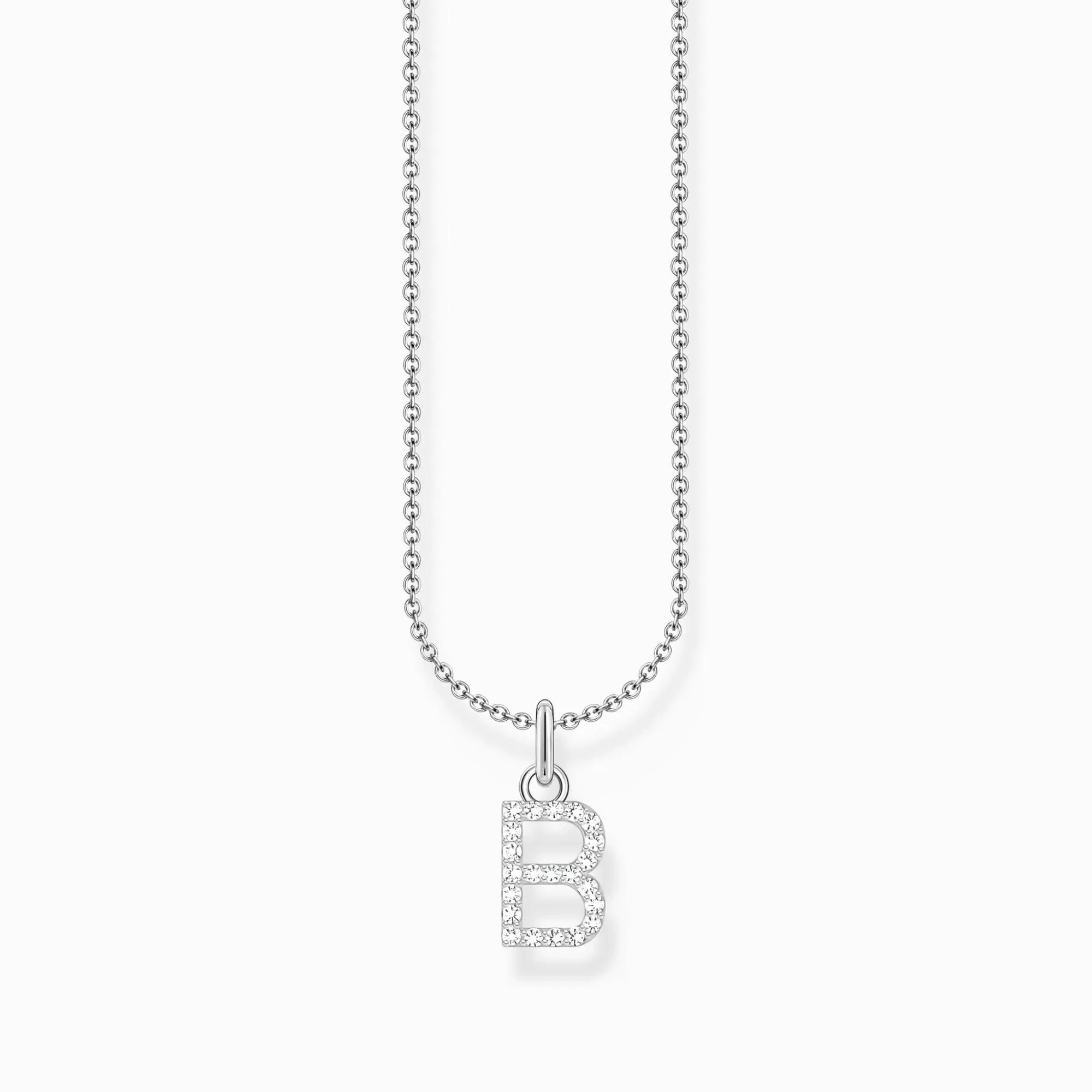 Essentials Sterling Silber mit Zirkonia Buchstabe B Anhänger Kette KE2241-051-14-L45V Thomas Sabo Ketten