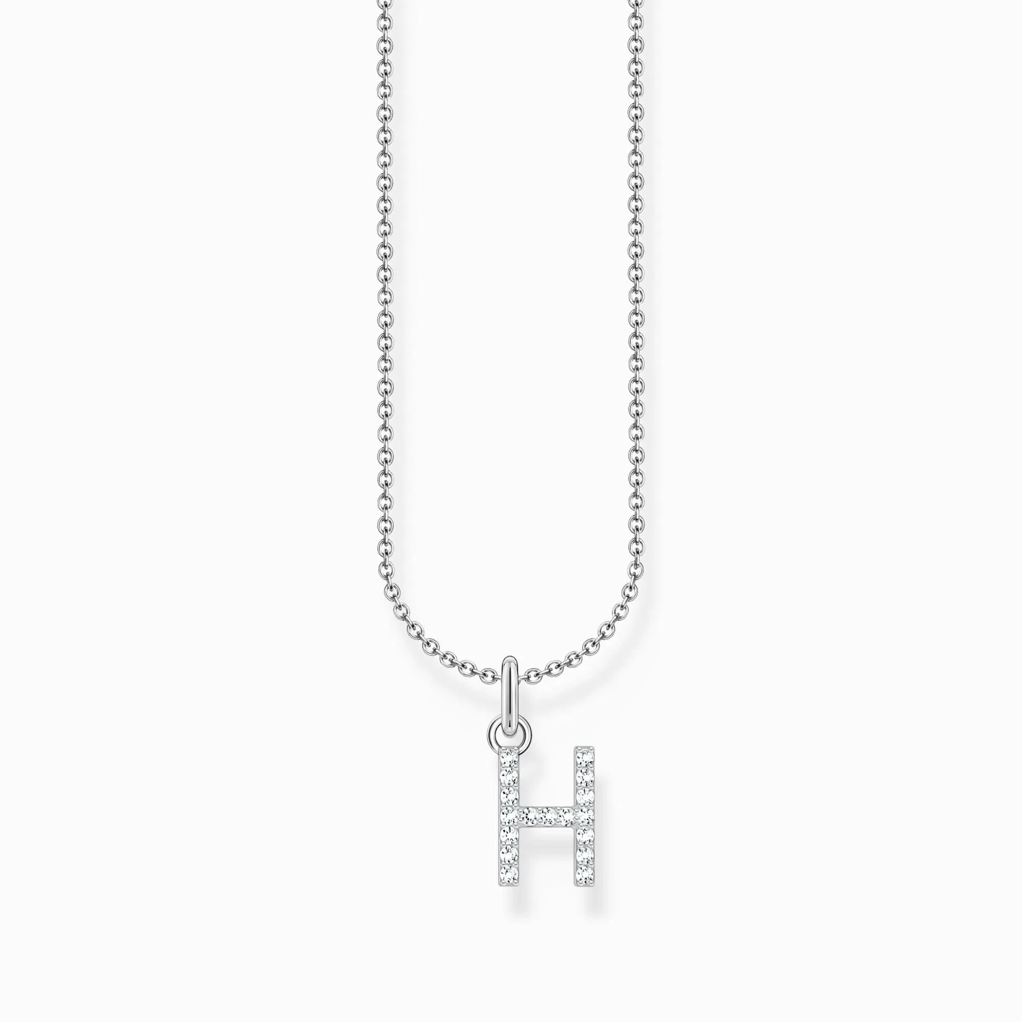 Essentials Sterling Silber mit Zirkonia Buchstabe H Halskette KE2247-051-14-L45V Thomas Sabo Halsketten