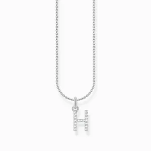 Essentials Sterling Silber mit Zirkonia Buchstabe H Halskette KE2247-051-14-L45V Thomas Sabo Halsketten