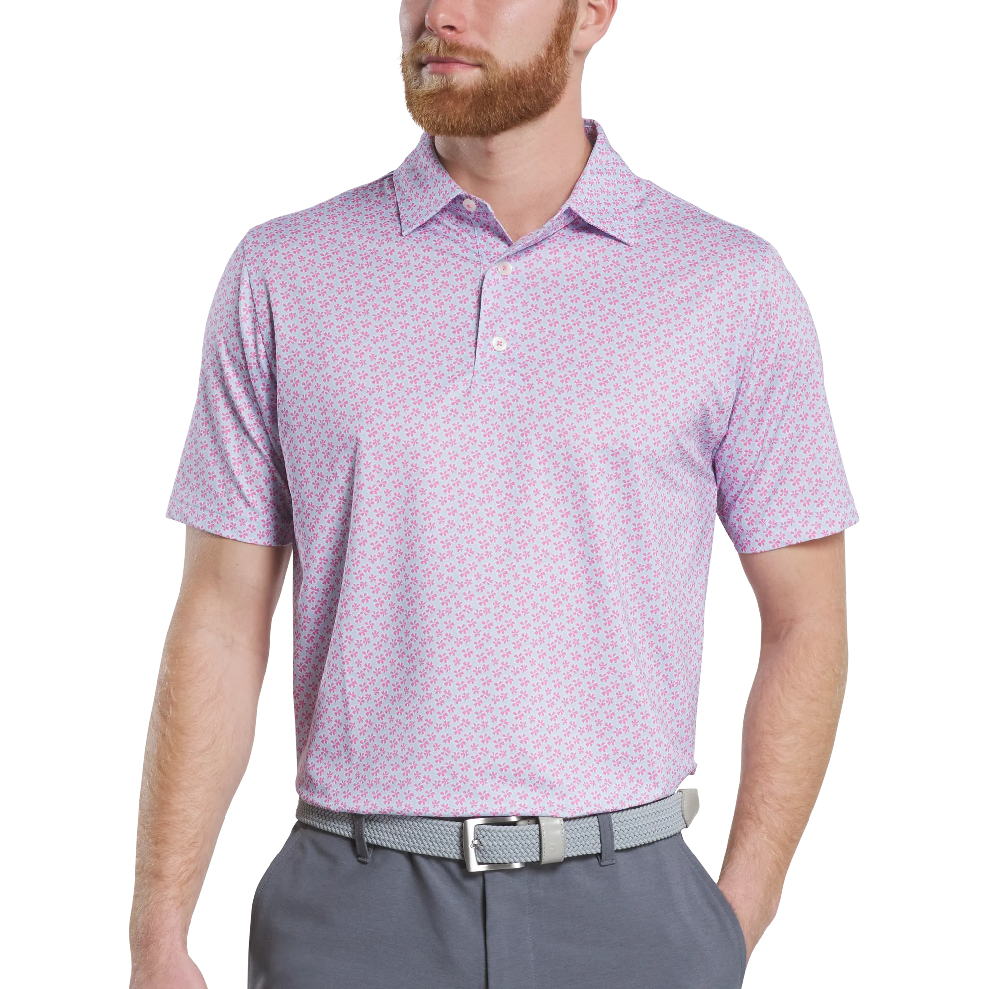 FootJoy Herren Polo mit Blumenmuster