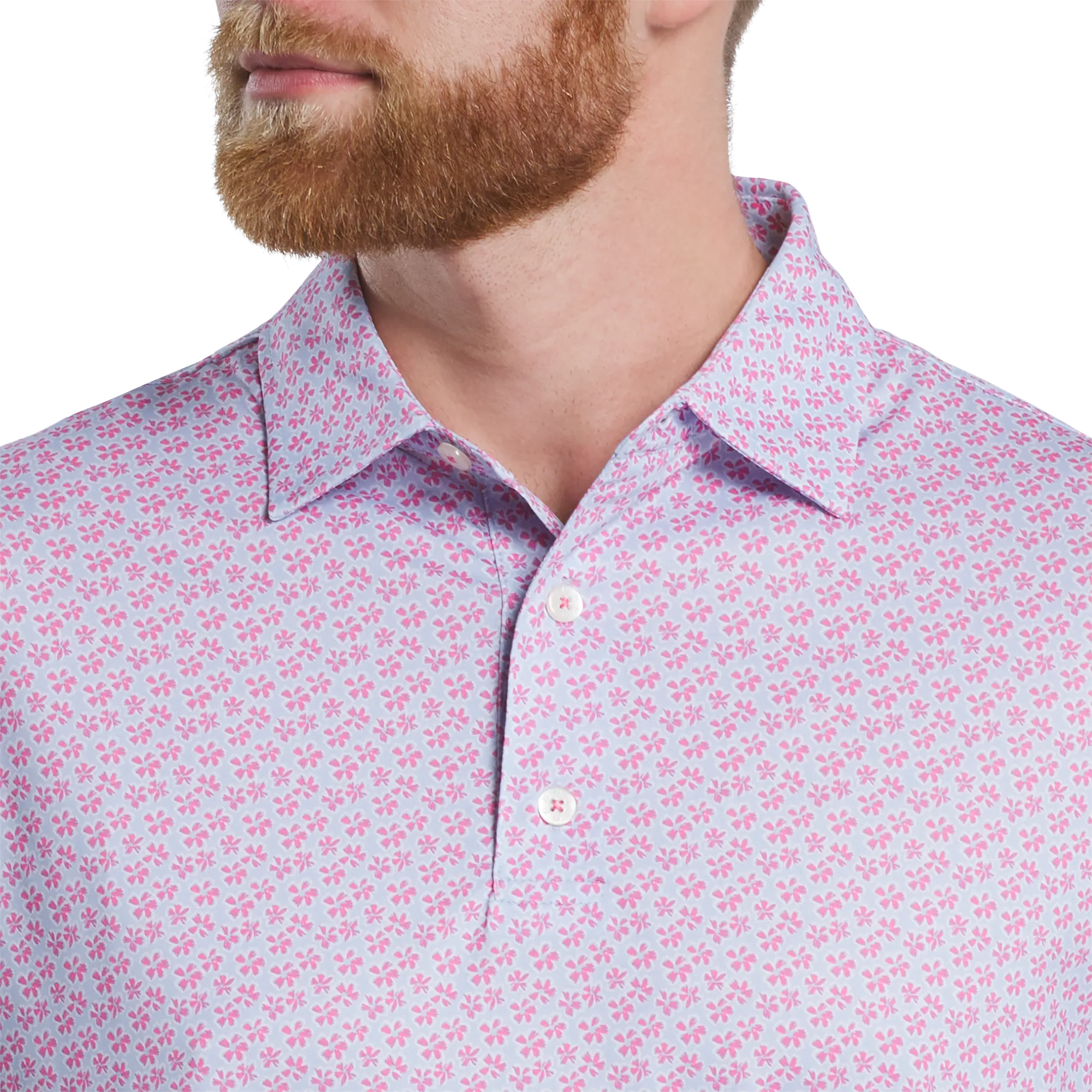 FootJoy Herren Polo mit Blumenmuster