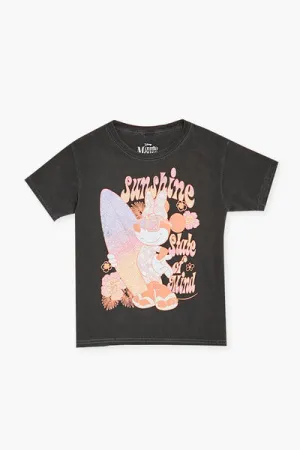 Forever 21 Girls Minnie Mouse Grafik-T-Shirt (Kinder) Anthrazit/Mehrfarbig Forever 21