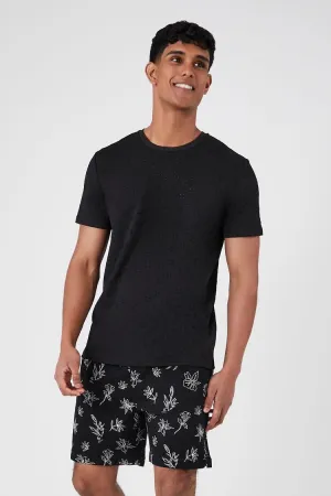 Forever 21 Herren Blumen-Line-Art Bundshorts Schwarz/Mehrfarbig Forever 21