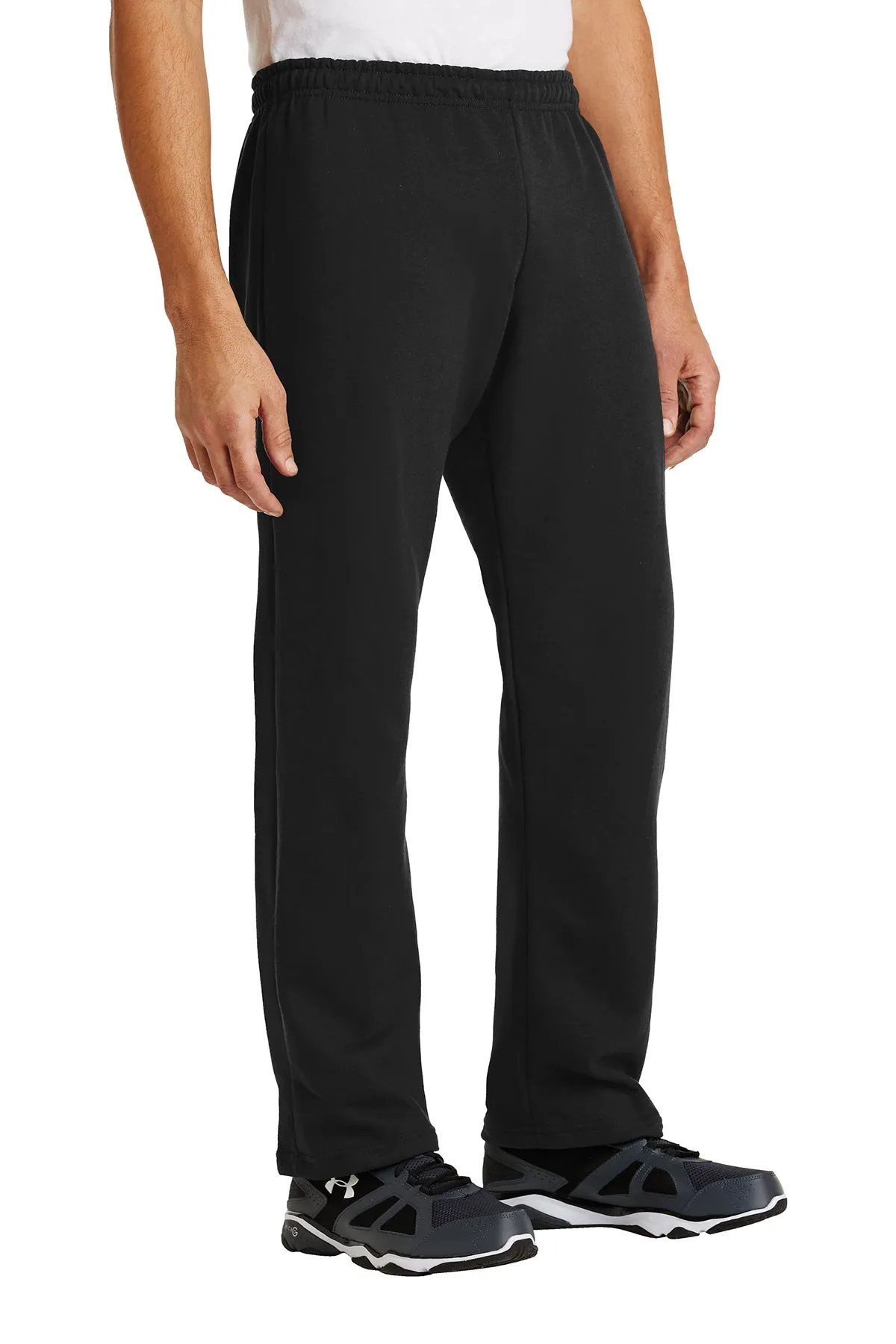 Gildan Herren Heavy Blend Sweatpants mit offenem Saum - Schwarz
