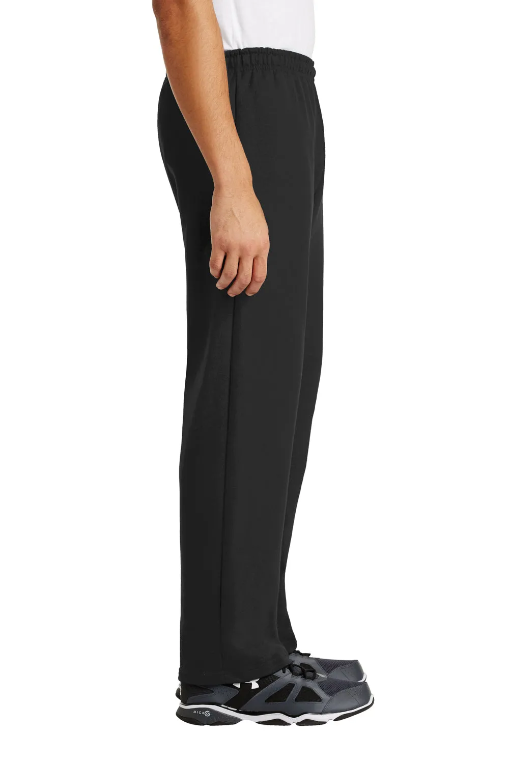 Gildan Herren Heavy Blend Sweatpants mit offenem Saum - Schwarz