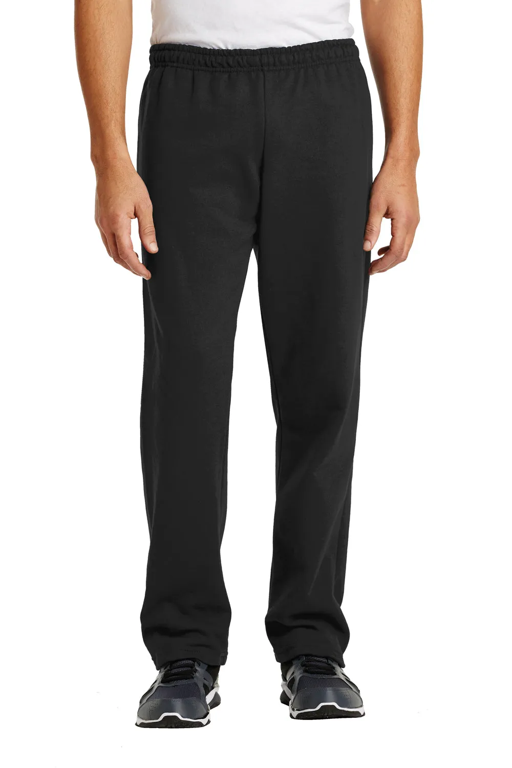 Gildan Herren Heavy Blend Sweatpants mit offenem Saum - Schwarz