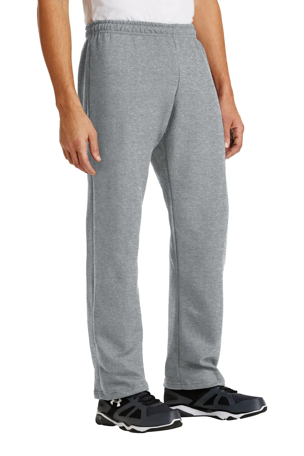 Gildan Herren Heavy Blend Sweatpants mit offenem Saum - Sportgrau