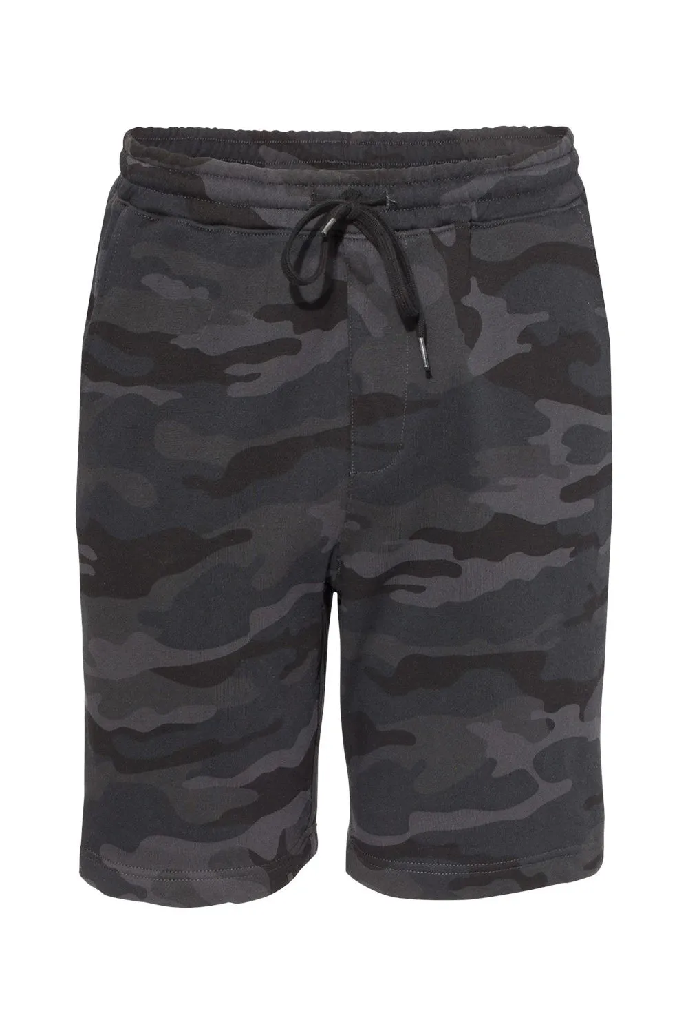 Independent Trading Company Herren Fleece Shorts mit Taschen - Schwarz Camo