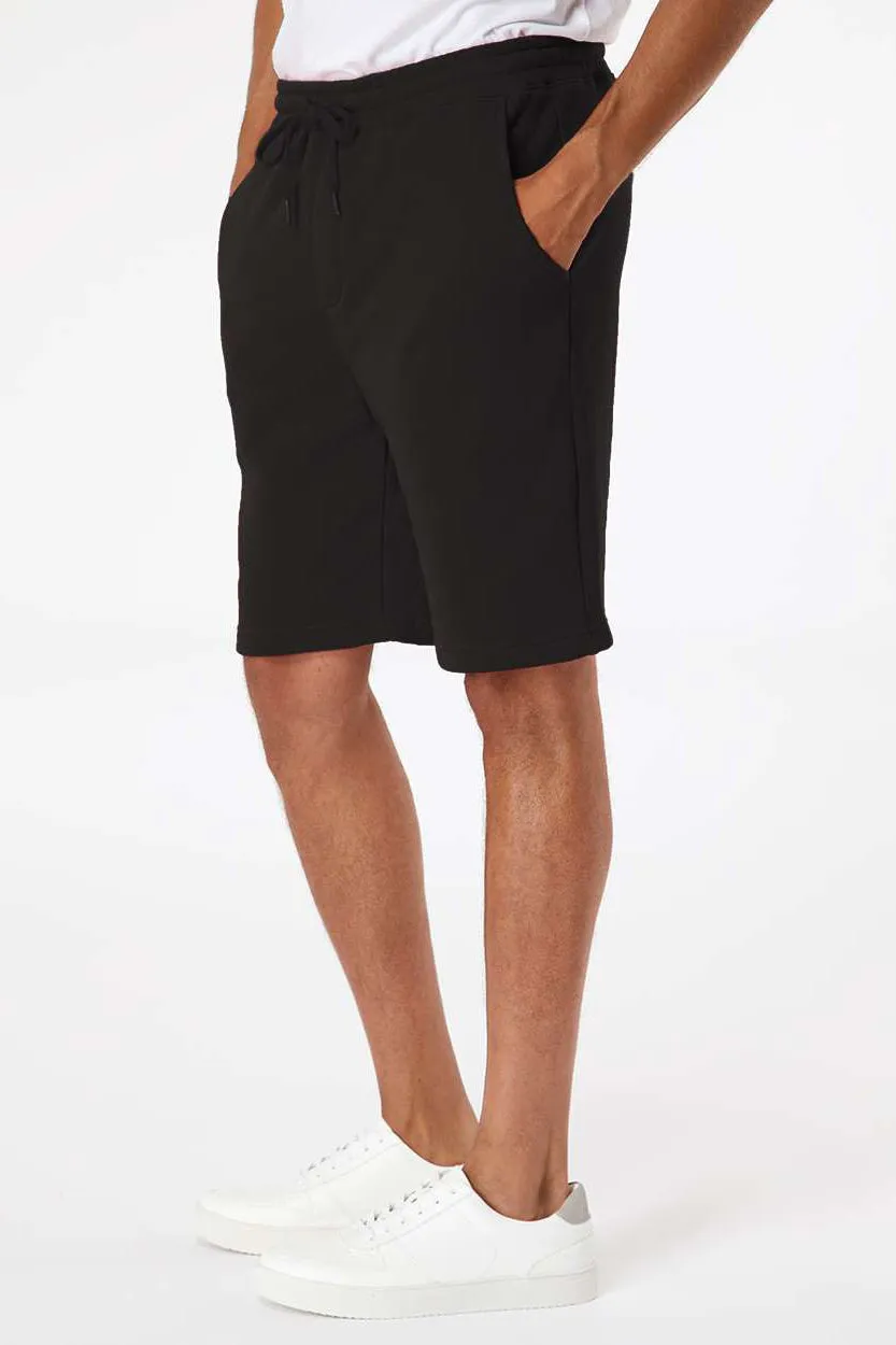 Independent Trading Company Herren Fleece Shorts mit Taschen - Schwarz