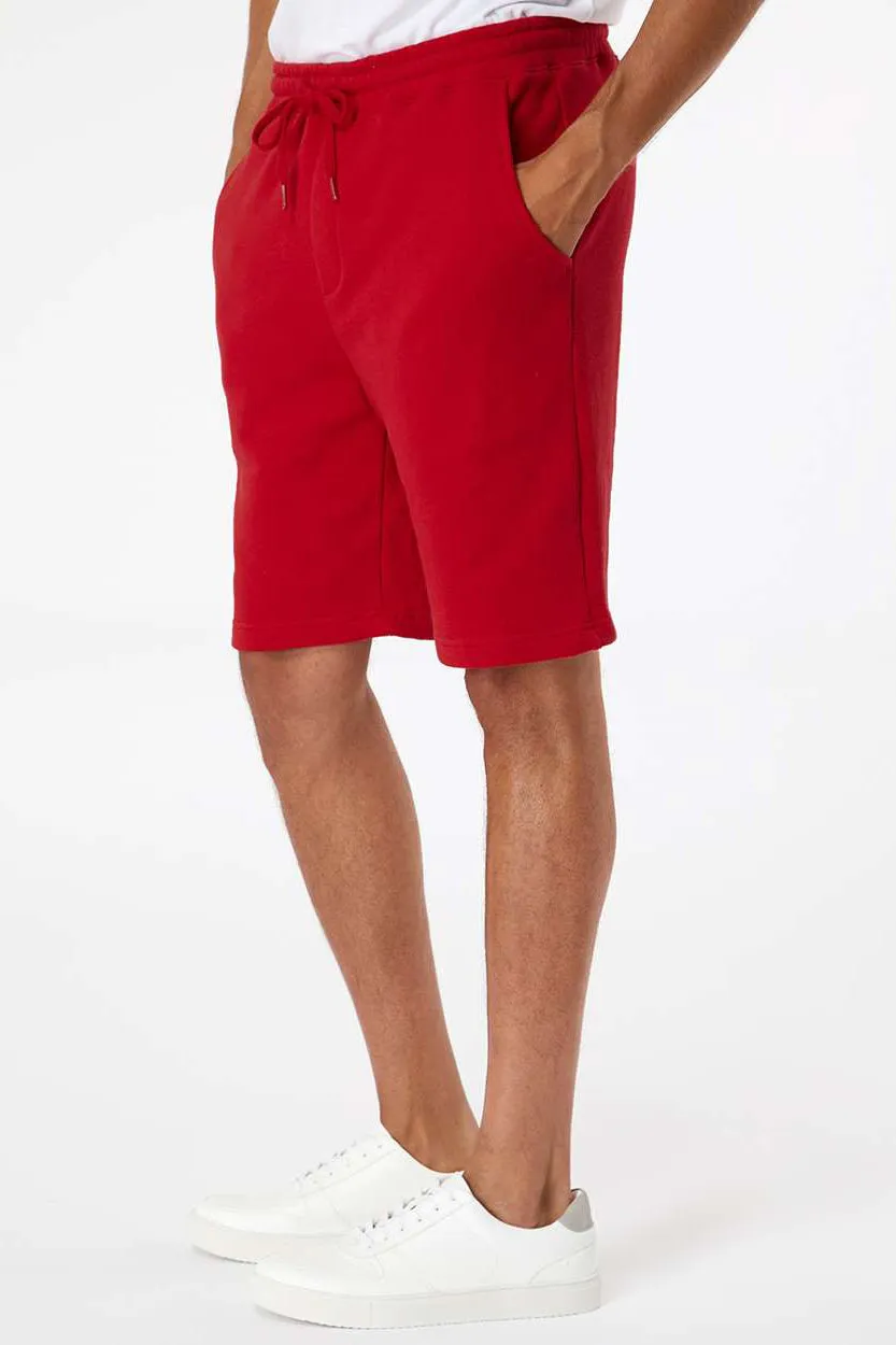 Independent Trading Company Herren Fleece Shorts mit Taschen - Rot