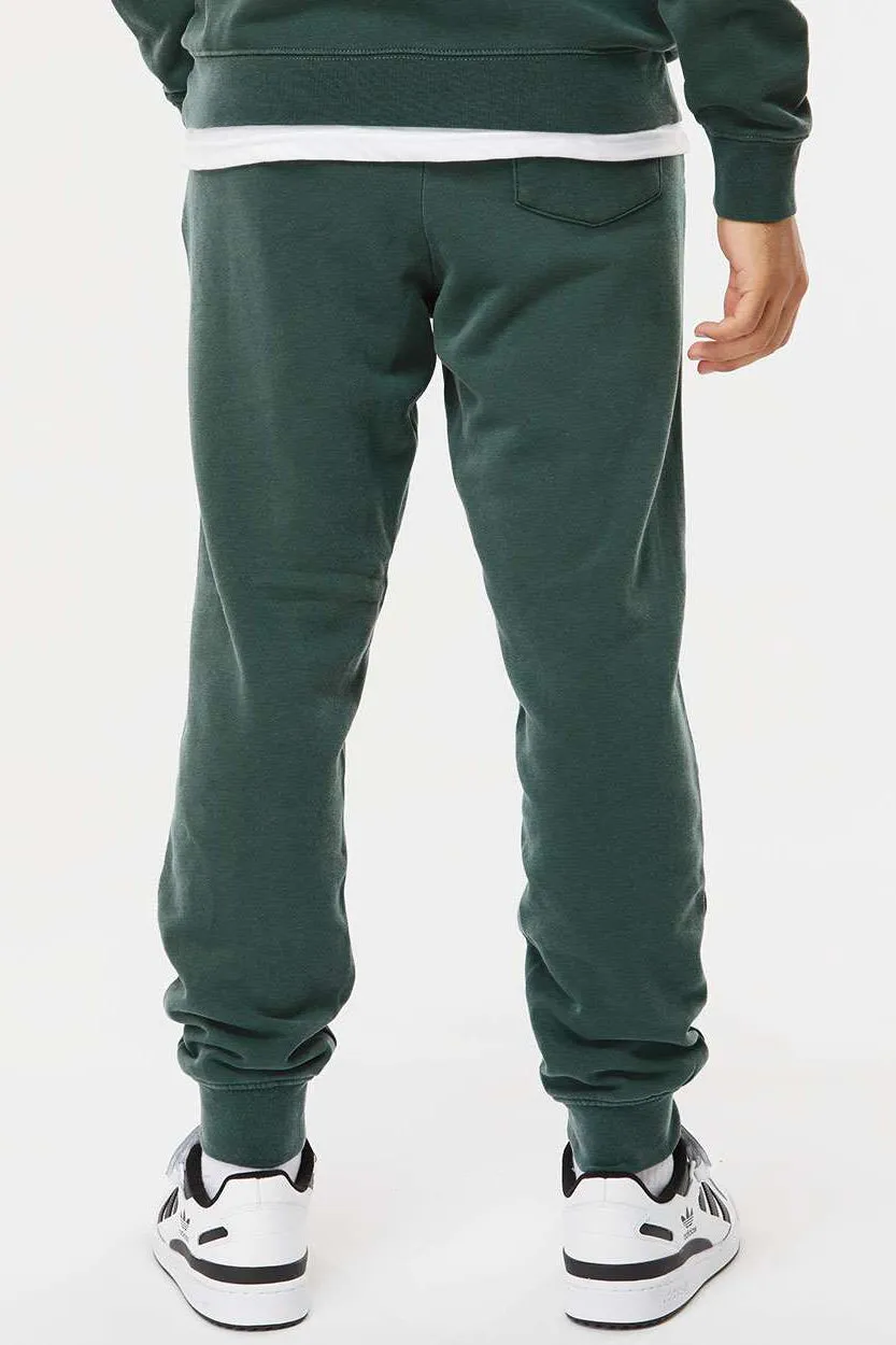 Independent Trading Company Herren Pigmentgefärbte Fleece-Jogginghosen mit Taschen - Alpengrün