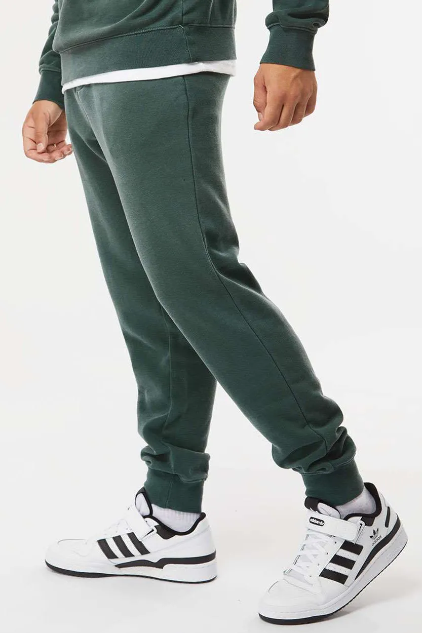 Independent Trading Company Herren Pigmentgefärbte Fleece-Jogginghosen mit Taschen - Alpengrün