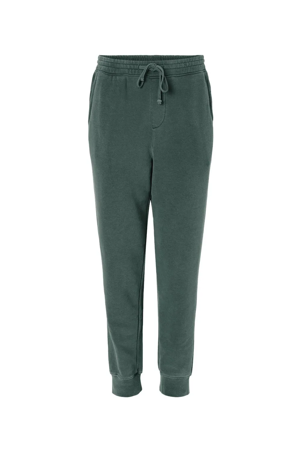 Independent Trading Company Herren Pigmentgefärbte Fleece-Jogginghosen mit Taschen - Alpengrün