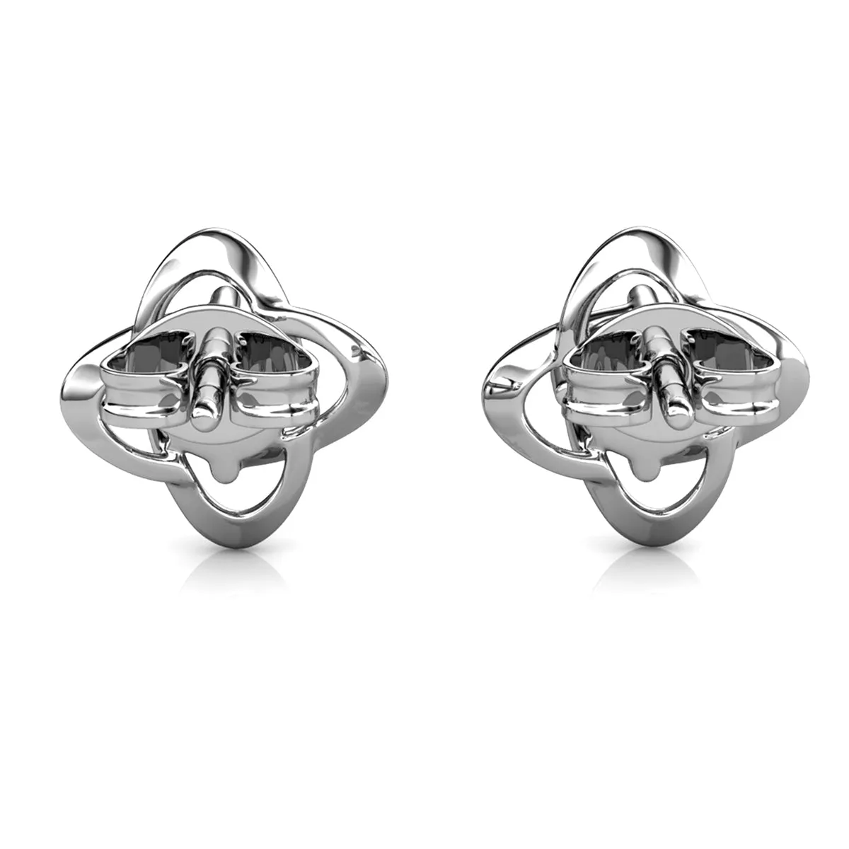 Infinity Dezember Geburtsstein Ohrringe aus Blauem Topas 18k Weißgold beschichtetes Silber Geburtsstein Ohrringe mit Swarovski Kristall