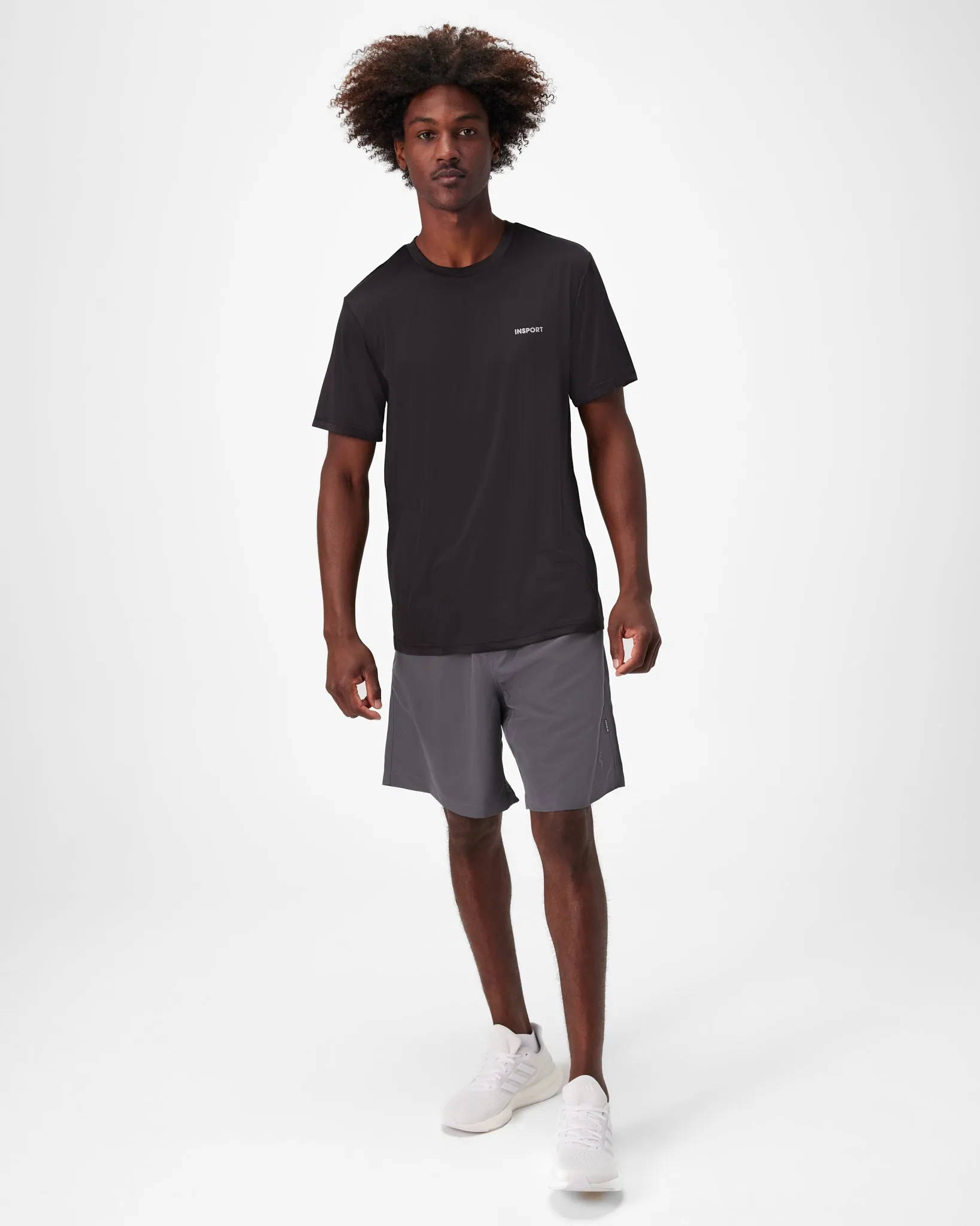 INSPORT HERREN MIAMI GRAU/ZINK LAUFSHORTS