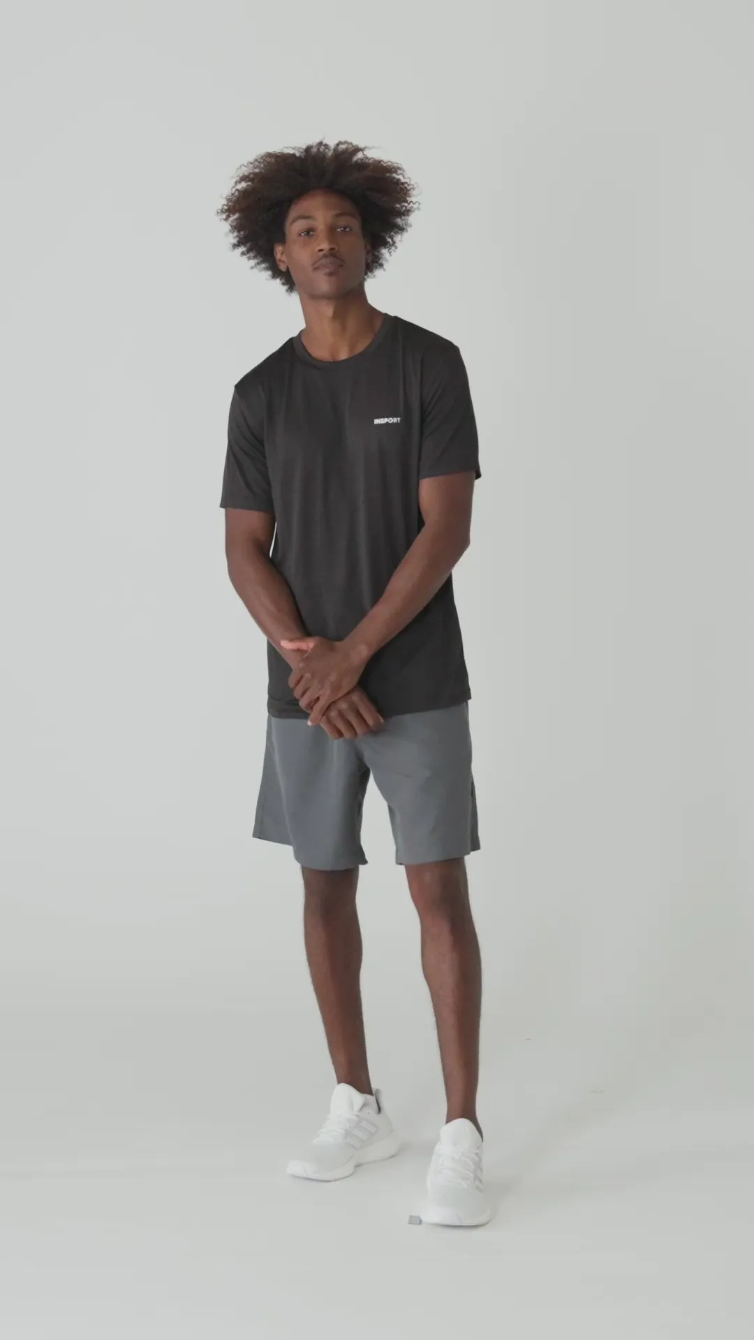 INSPORT HERREN MIAMI GRAU/ZINK LAUFSHORTS
