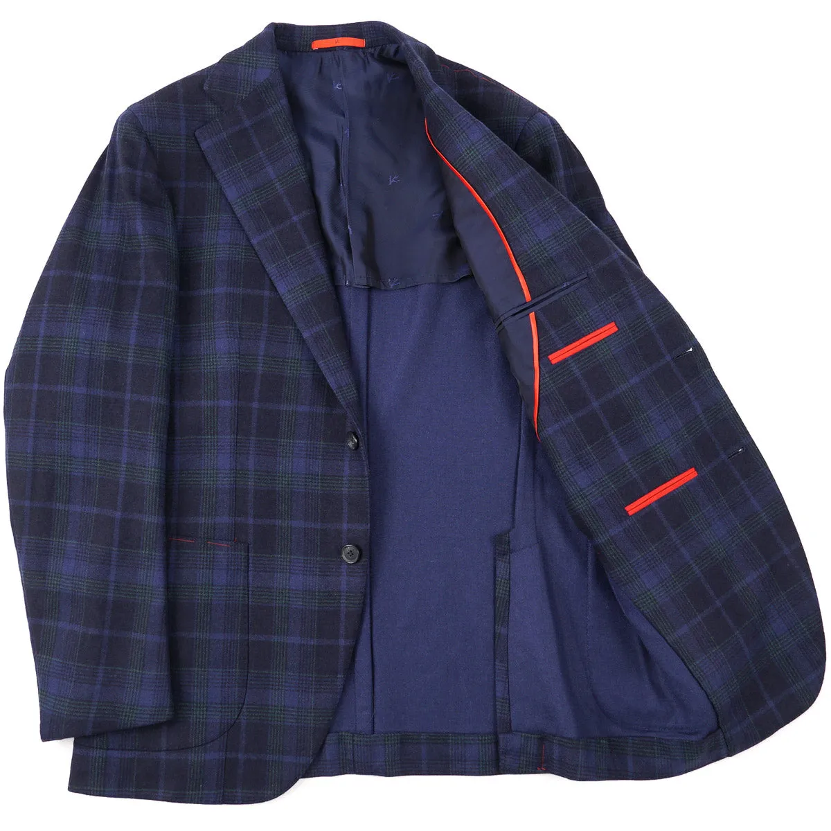 Isaia Flanell Wolle-Kaschmir Sportmantel Bekleidung_Isaia