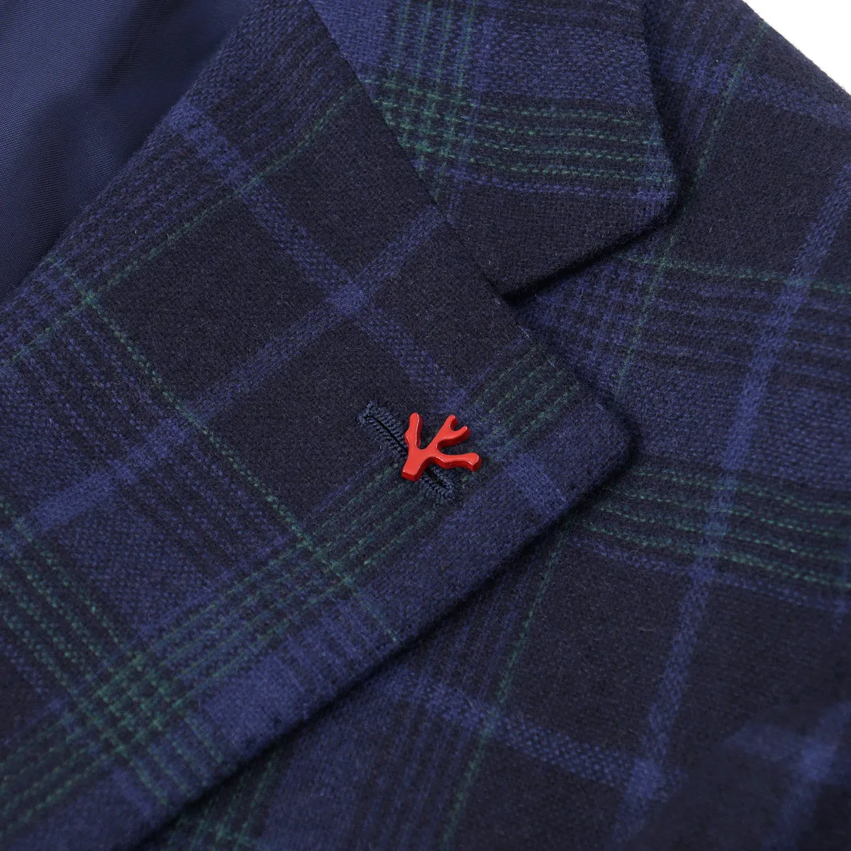 Isaia Flanell Wolle-Kaschmir Sportmantel Bekleidung_Isaia