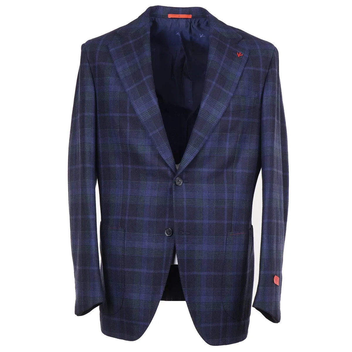 Isaia Flanell Wolle-Kaschmir Sportmantel Bekleidung_Isaia