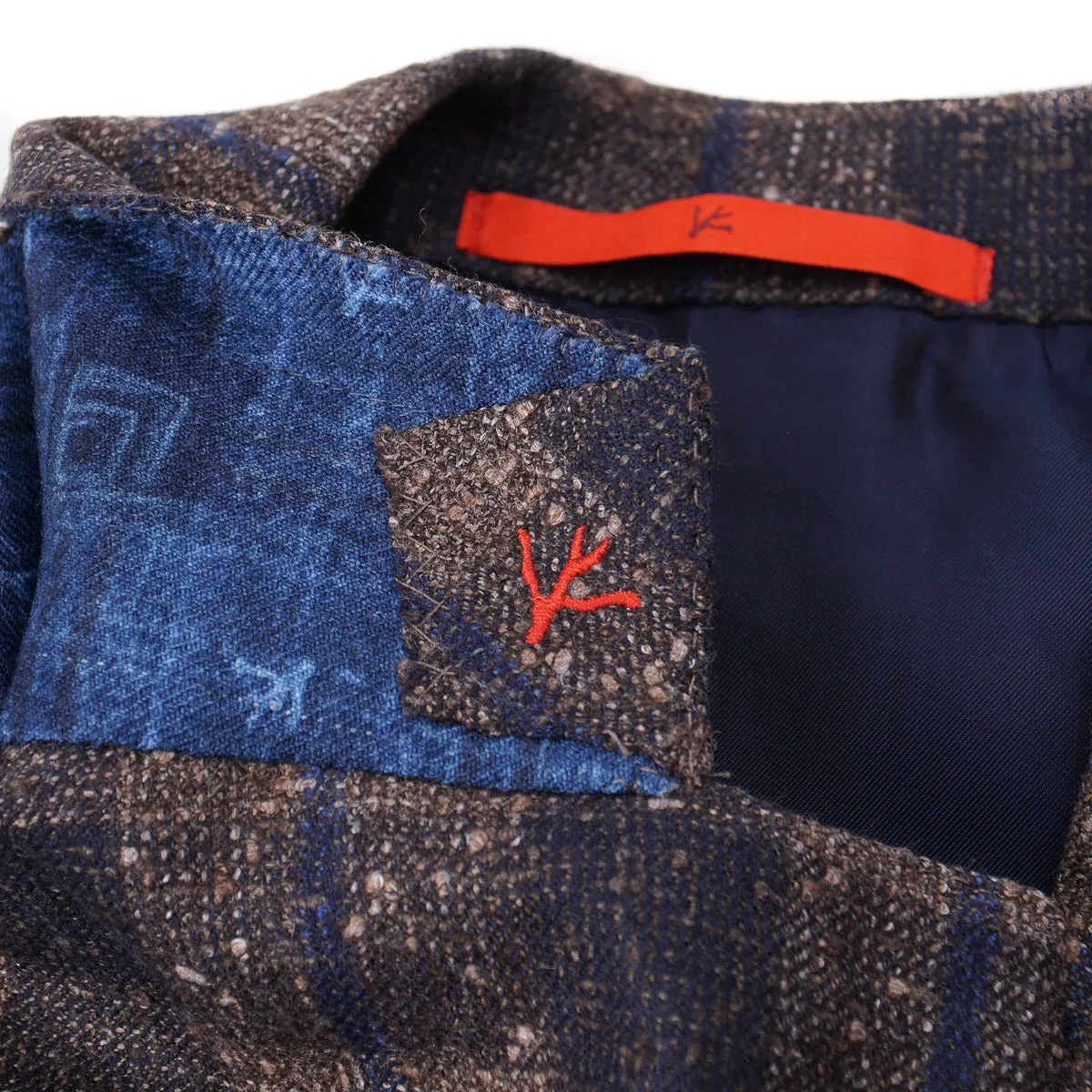 Isaia Mélange Woll-Seide-Leinen Sportmantel Kleidung_Isaia
