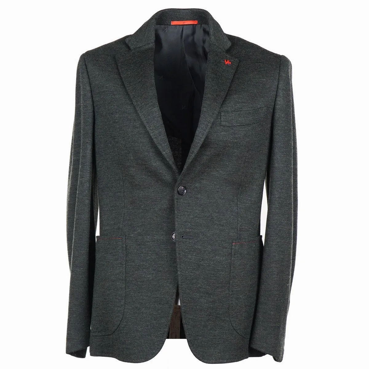 Isaia Pique Jersey Woll Sportmantel Kleidung_Isaia