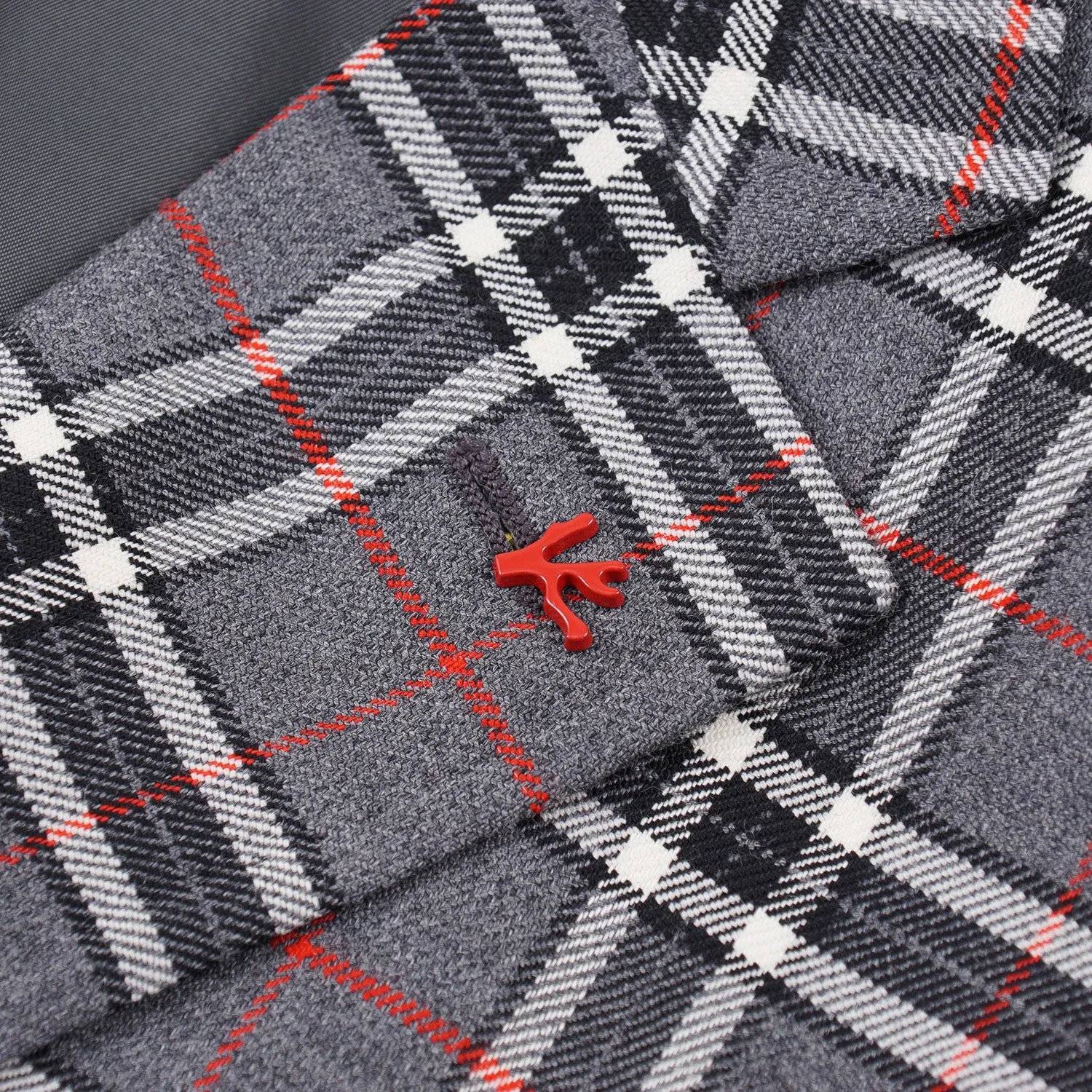 Isaia Slim-Fit Karo-Woll-Sportmantel Kleidung_Isaia