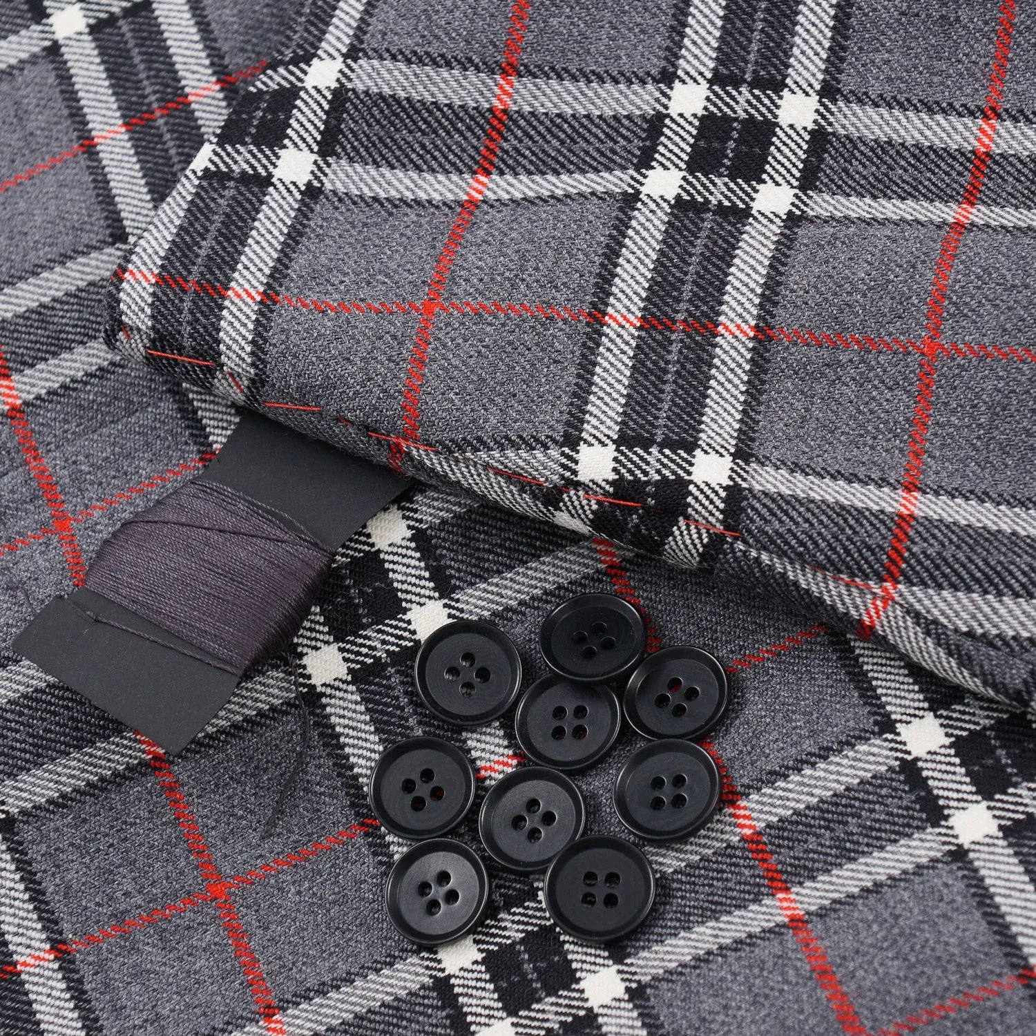 Isaia Slim-Fit Karo-Woll-Sportmantel Kleidung_Isaia