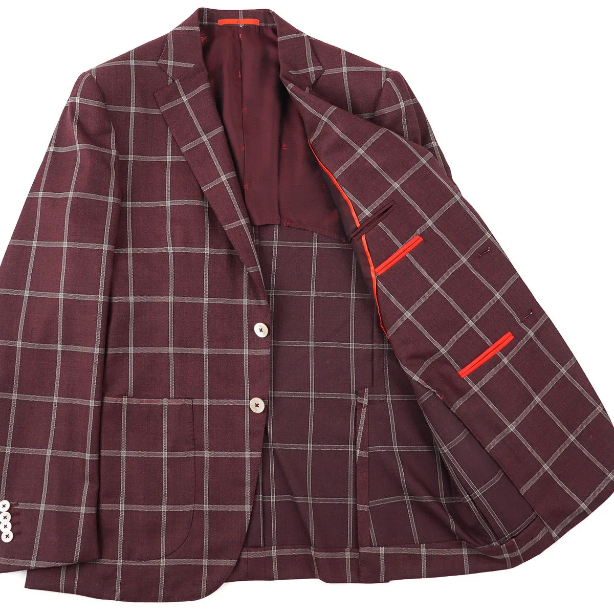 Isaia Trim-Fit 140s Woll-Sportmantel Kleidung_Isaia
