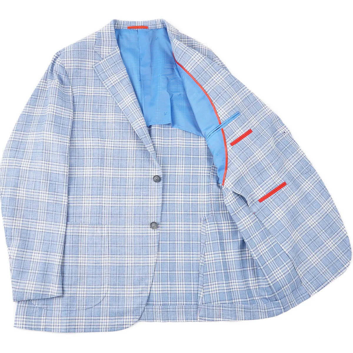 Isaia Woll-Seide-Leinen Sportmantel Bekleidung_Isaia