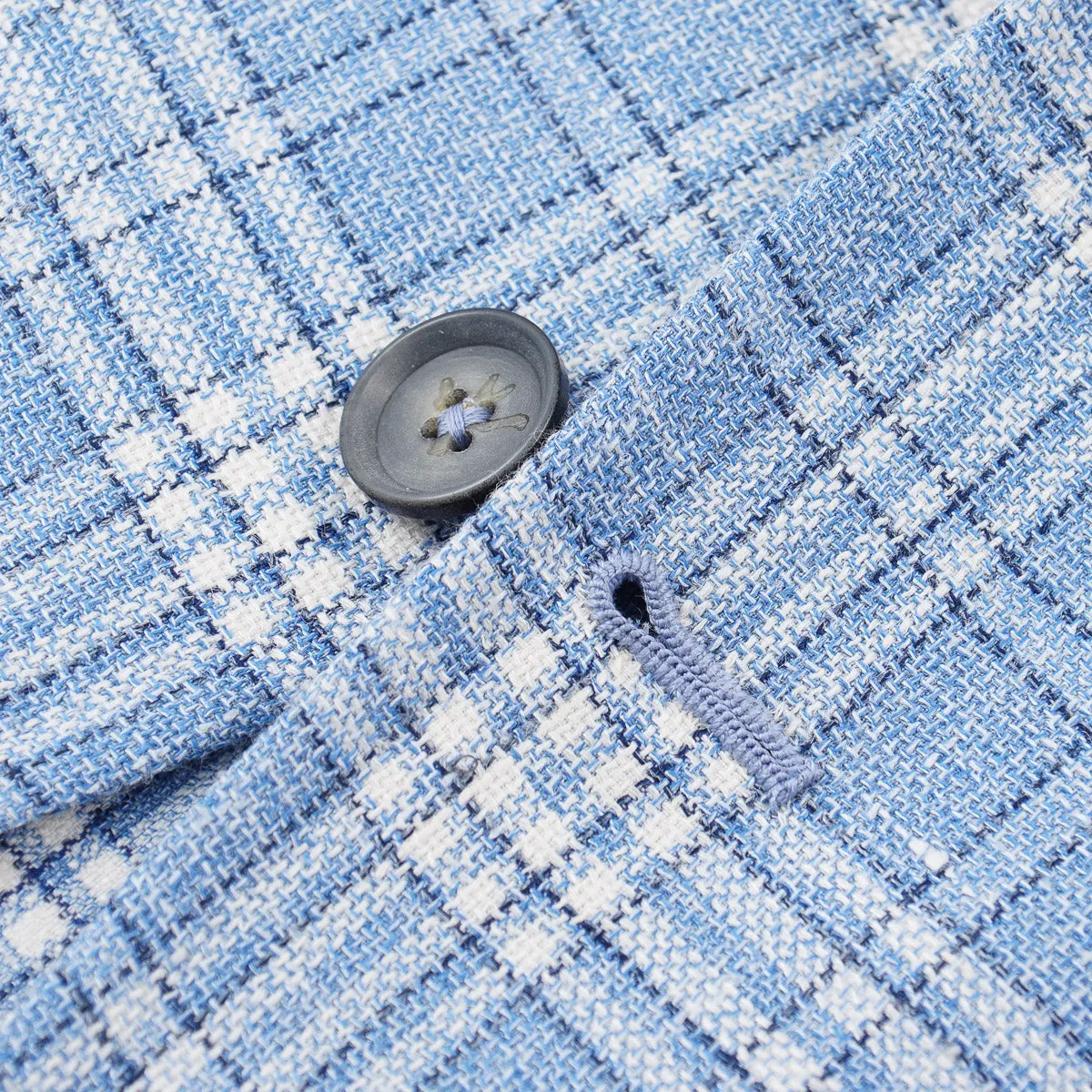 Isaia Woll-Seide-Leinen Sportmantel Bekleidung_Isaia