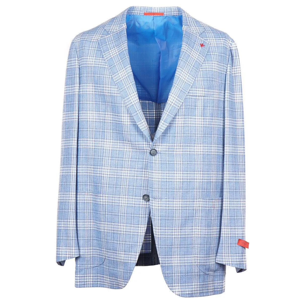 Isaia Woll-Seide-Leinen Sportmantel Bekleidung_Isaia
