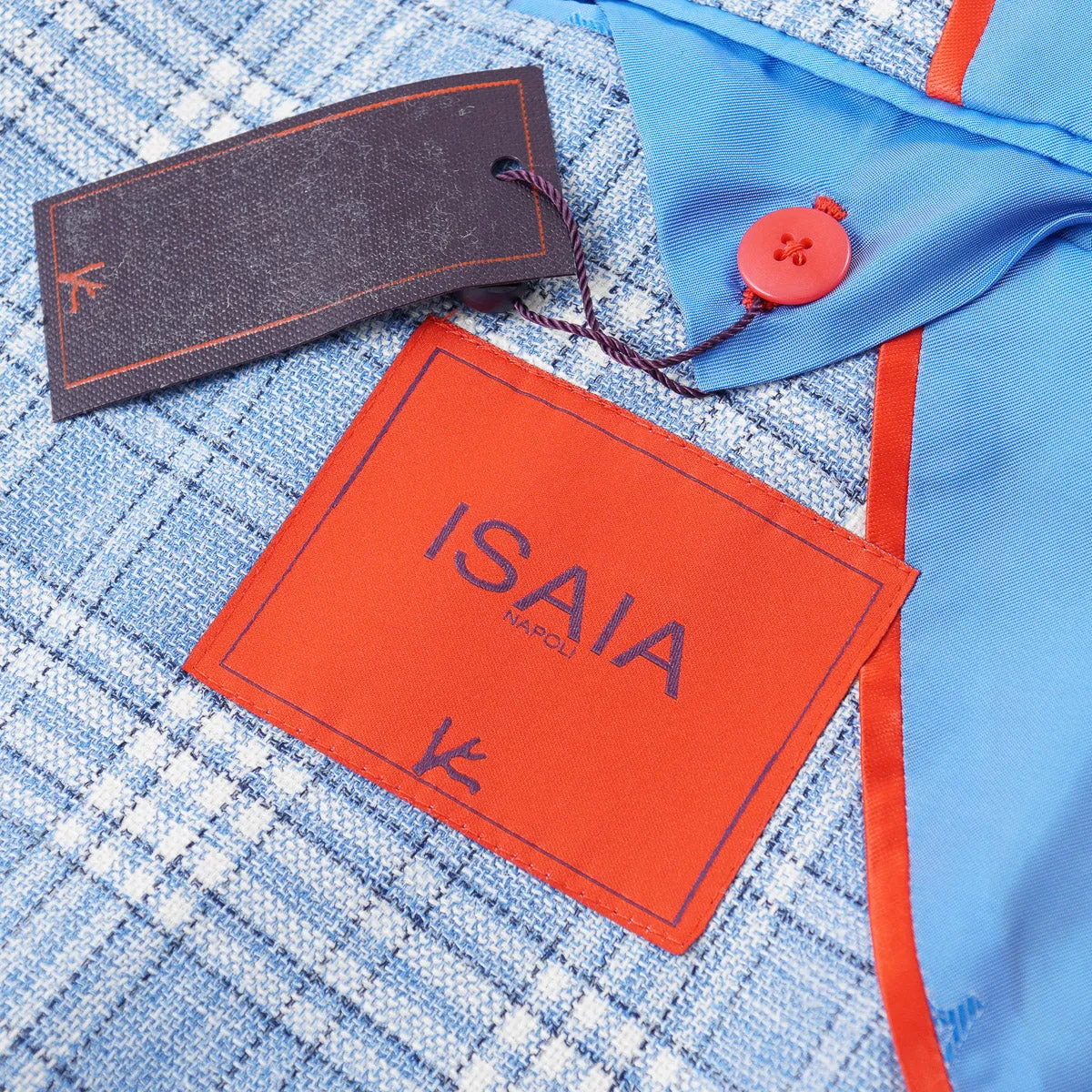 Isaia Woll-Seide-Leinen Sportmantel Bekleidung_Isaia