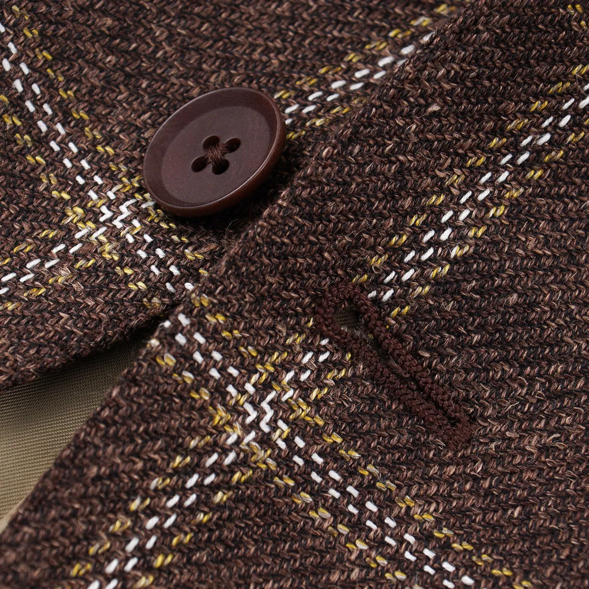 Isaia Woven Woll-Seide-Leinen Sportmantel Kleidung_Isaia