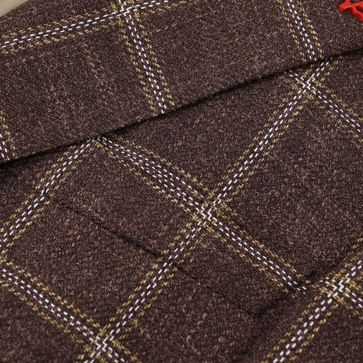 Isaia Woven Woll-Seide-Leinen Sportmantel Kleidung_Isaia