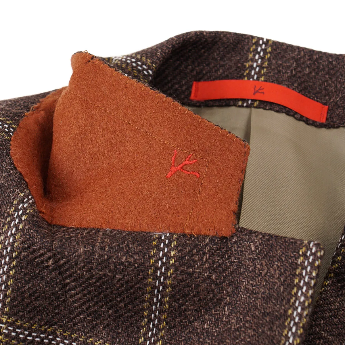 Isaia Woven Woll-Seide-Leinen Sportmantel Kleidung_Isaia