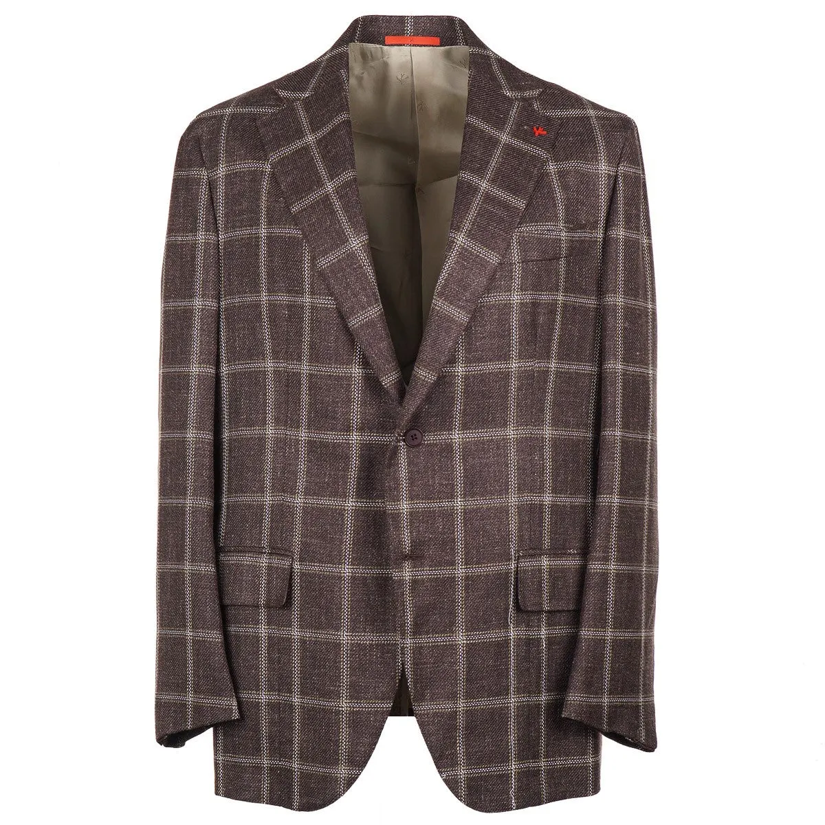 Isaia Woven Woll-Seide-Leinen Sportmantel Kleidung_Isaia