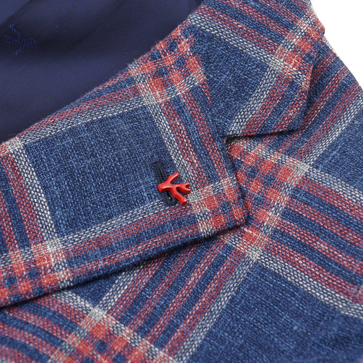 Isaia Woven Woll-Seide-Leinen Sportmantel Kleidung_Isaia