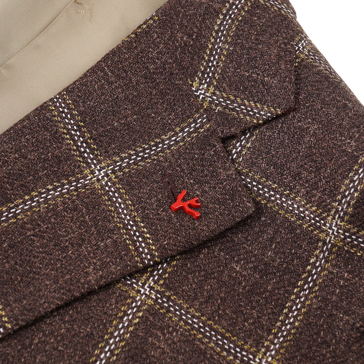 Isaia Woven Woll-Seide-Leinen Sportmantel Kleidung_Isaia